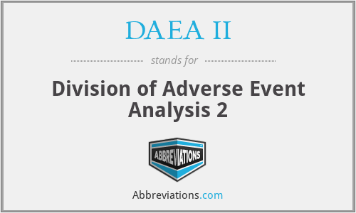 DAEA II - Division of Adverse Event Analysis 2